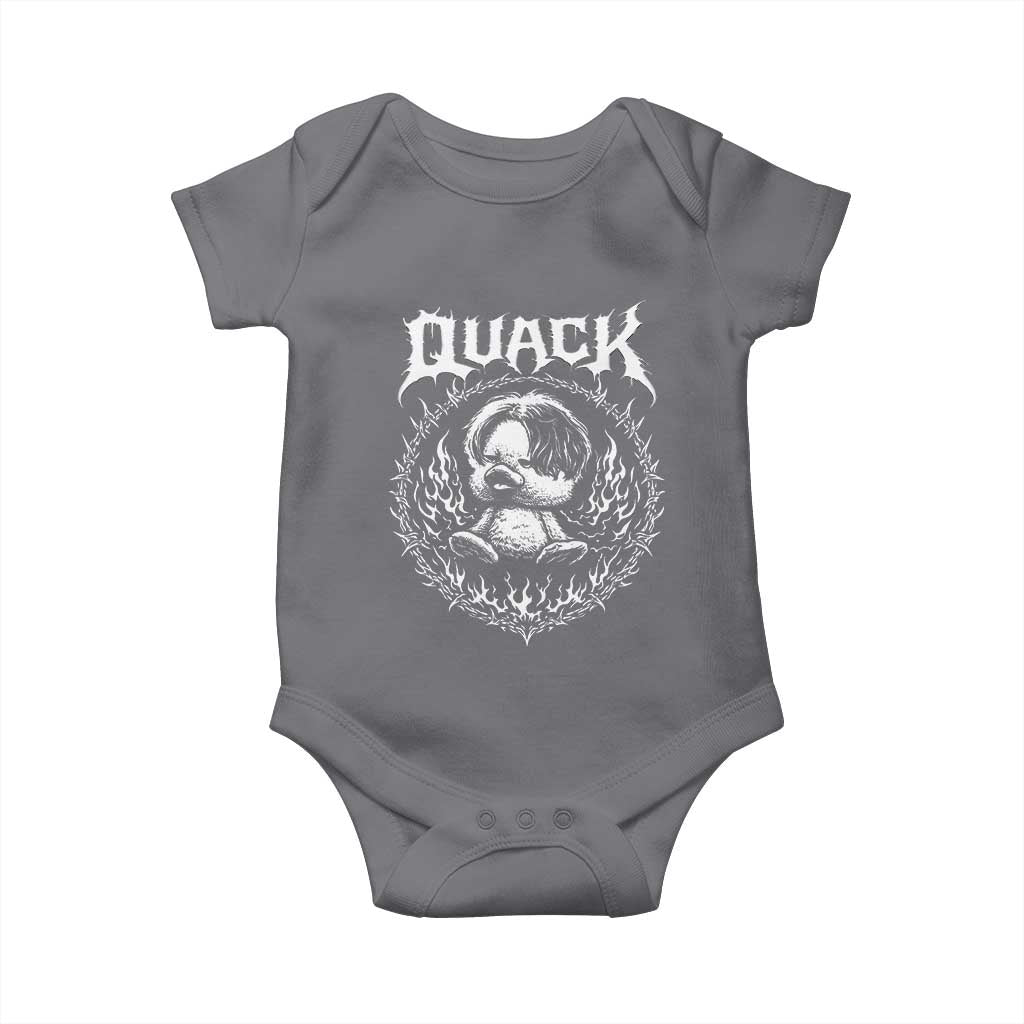 Funny Duck Metal Concert Baby Onesie Rock Music Quack Meme