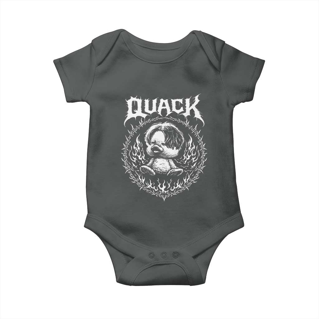 Funny Duck Metal Concert Baby Onesie Rock Music Quack Meme