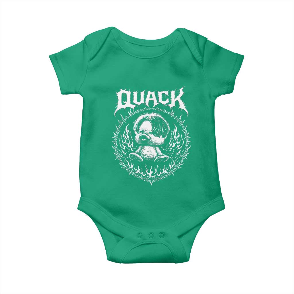 Funny Duck Metal Concert Baby Onesie Rock Music Quack Meme