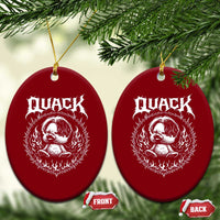 Funny Duck Metal Concert Ceramic Ornament Rock Music Quack Meme