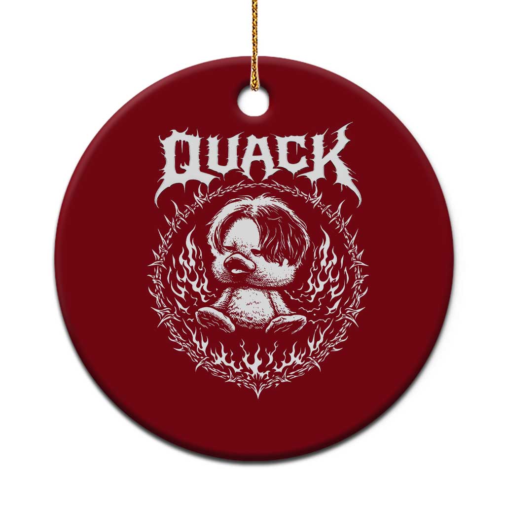 Funny Duck Metal Concert Ceramic Ornament Rock Music Quack Meme