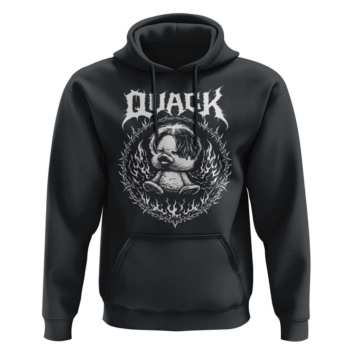 Funny Duck Metal Concert Hoodie Rock Music Quack Meme