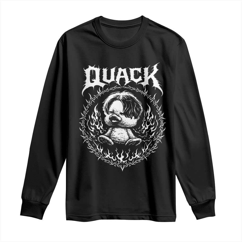 Funny Duck Metal Concert Long Sleeve Shirt Rock Music Quack Meme