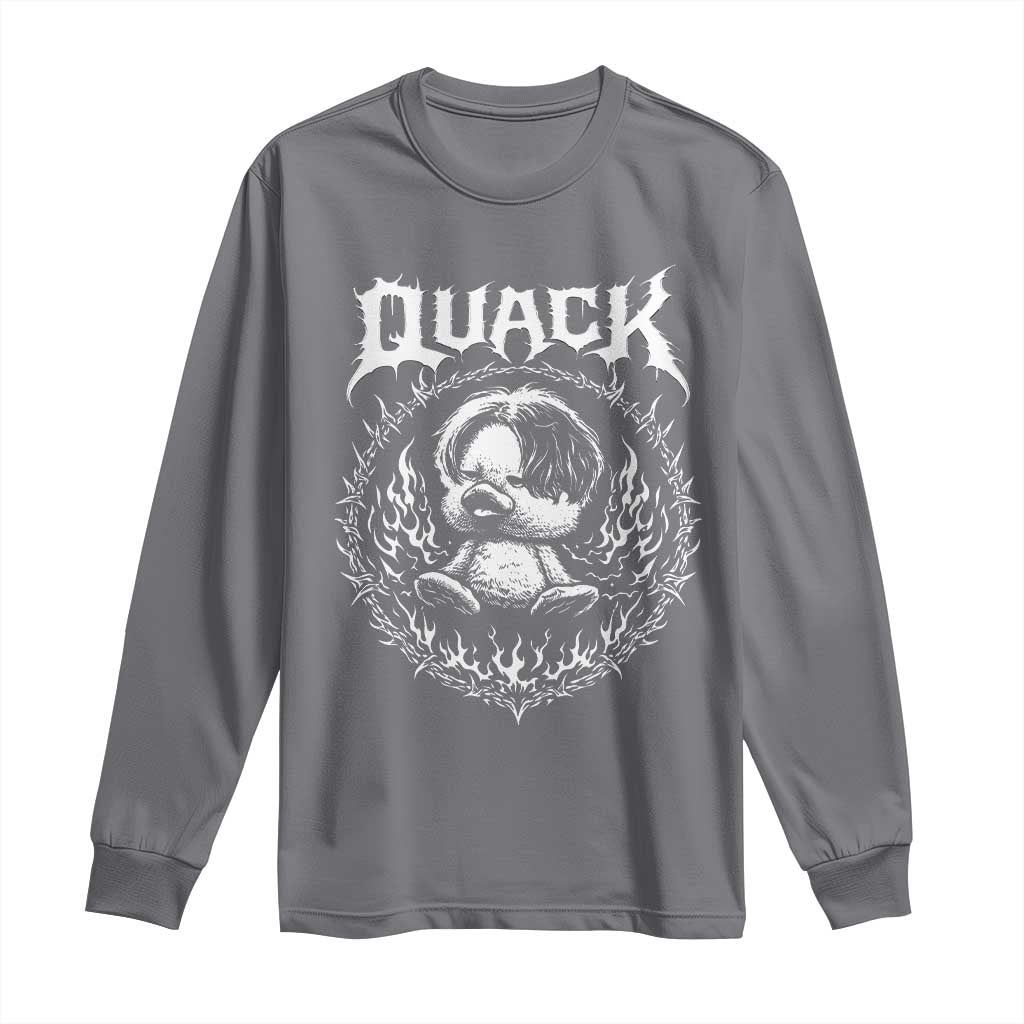 Funny Duck Metal Concert Long Sleeve Shirt Rock Music Quack Meme