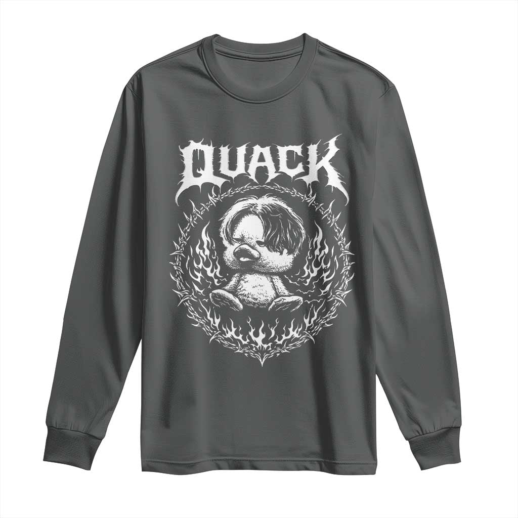 Funny Duck Metal Concert Long Sleeve Shirt Rock Music Quack Meme