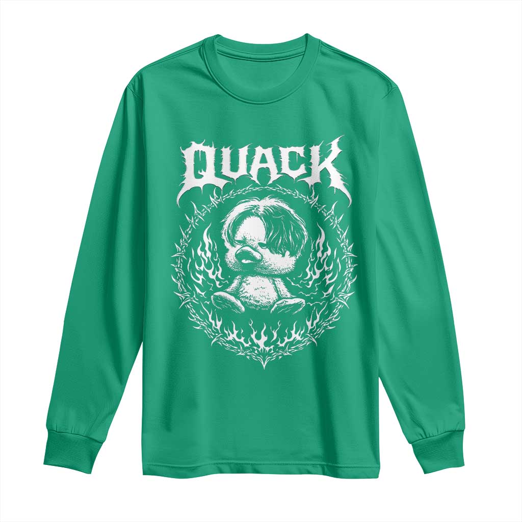 Funny Duck Metal Concert Long Sleeve Shirt Rock Music Quack Meme
