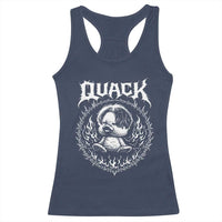 Funny Duck Metal Concert Racerback Tank Top Rock Music Quack Meme