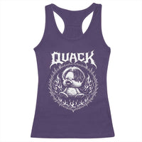 Funny Duck Metal Concert Racerback Tank Top Rock Music Quack Meme