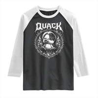 Funny Duck Metal Concert Raglan Shirt Rock Music Quack Meme