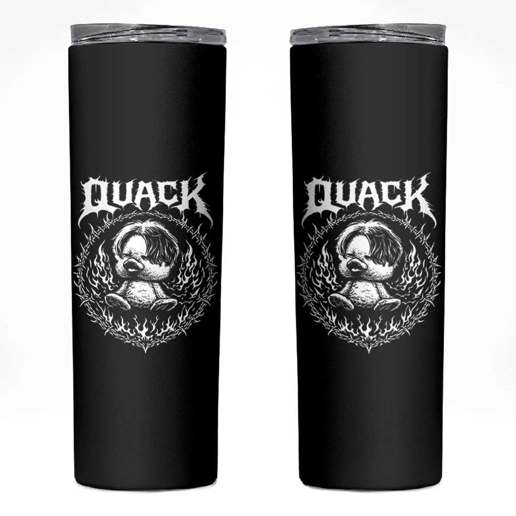 Funny Duck Metal Concert Skinny Tumbler Rock Music Quack Meme