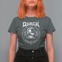 Funny Duck Metal Concert T Shirt For Women Rock Music Quack Meme