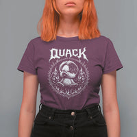 Funny Duck Metal Concert T Shirt For Women Rock Music Quack Meme