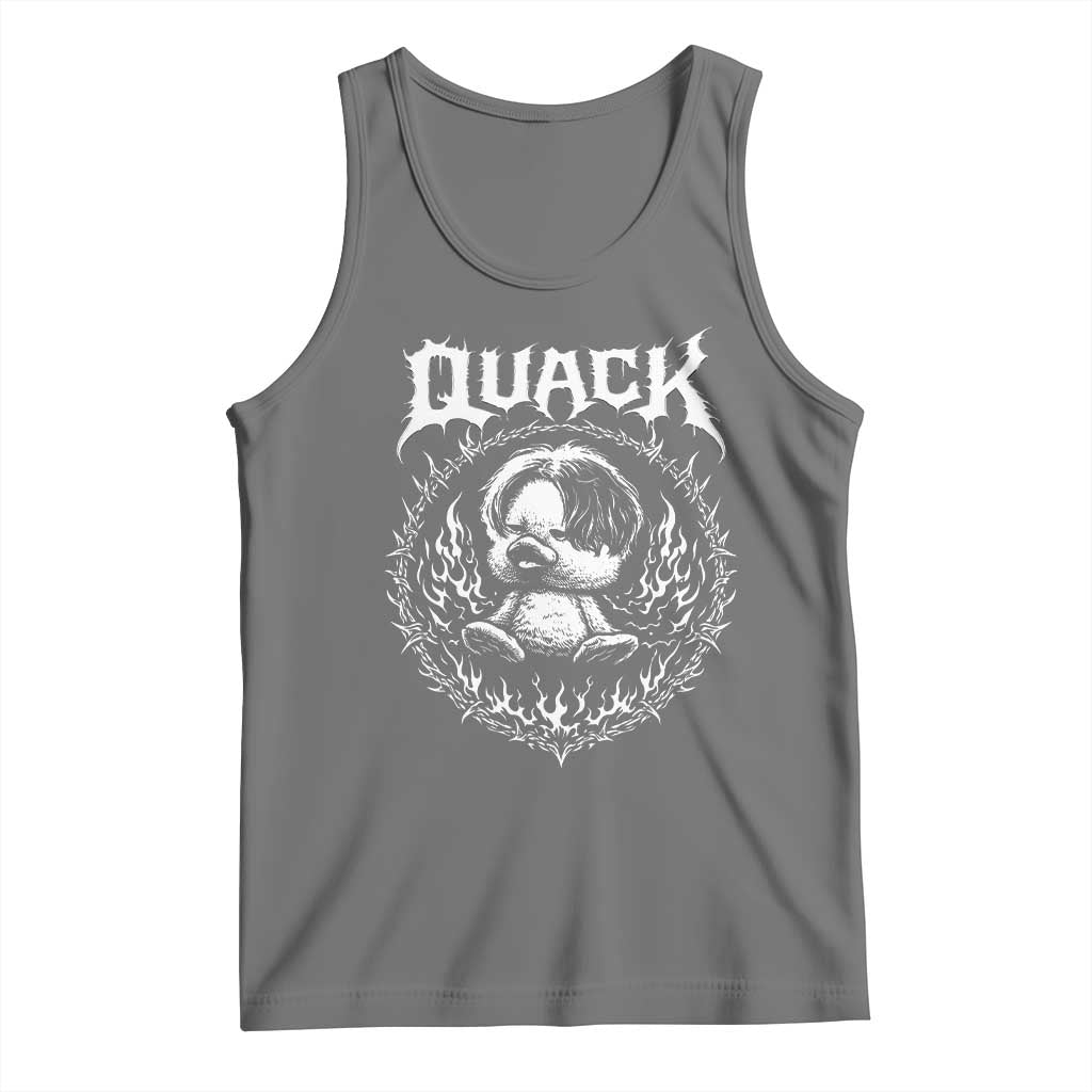 Funny Duck Metal Concert Tank Top Rock Music Quack Meme