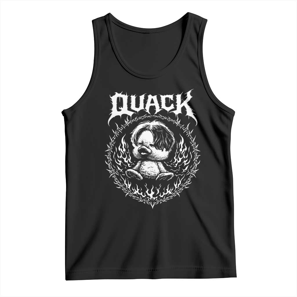 Funny Duck Metal Concert Tank Top Rock Music Quack Meme