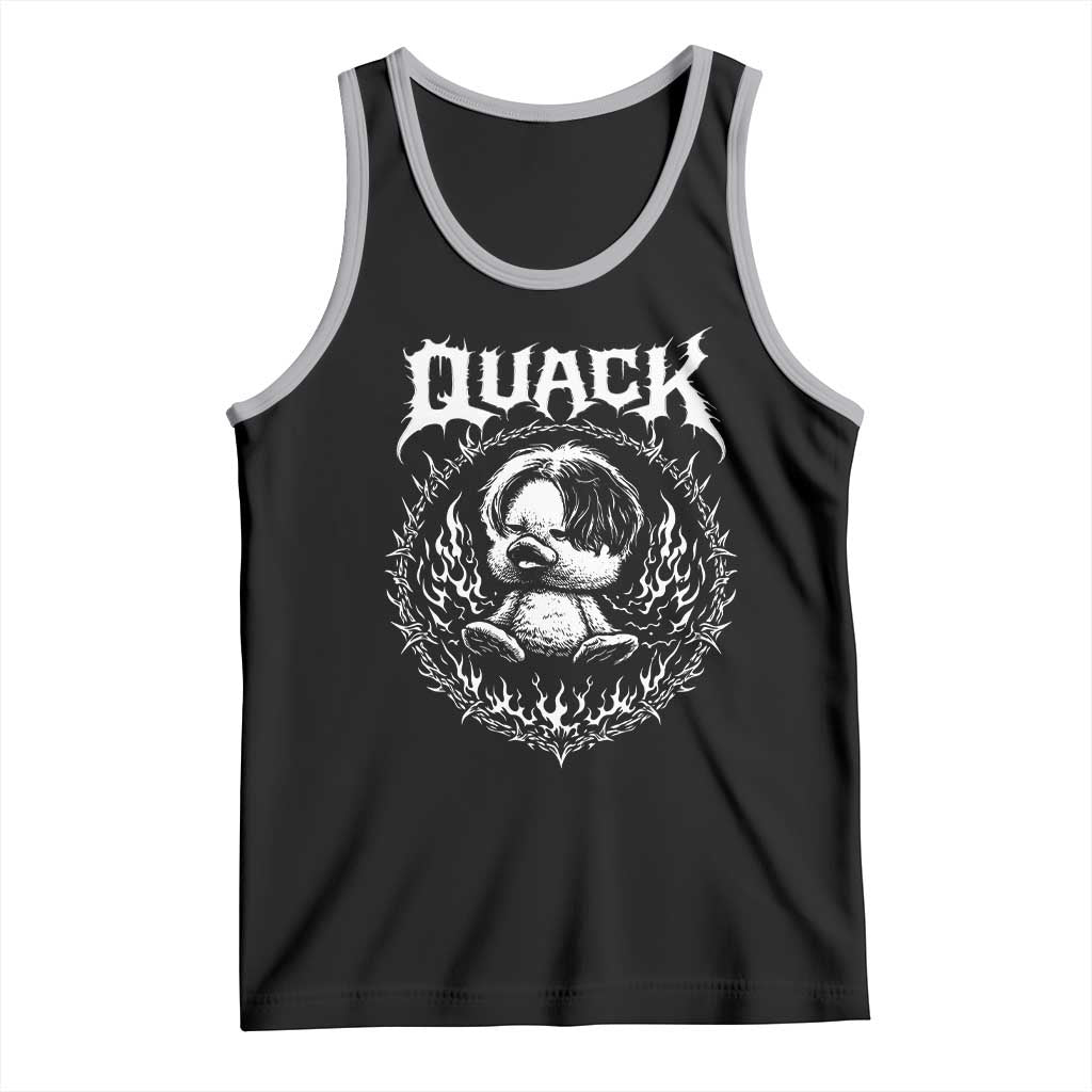 Funny Duck Metal Concert Tank Top Rock Music Quack Meme