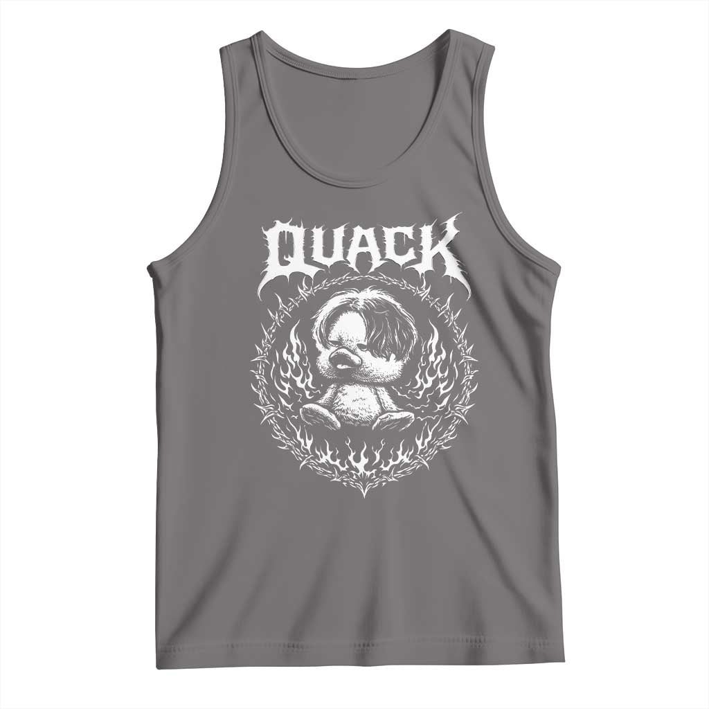 Funny Duck Metal Concert Tank Top Rock Music Quack Meme
