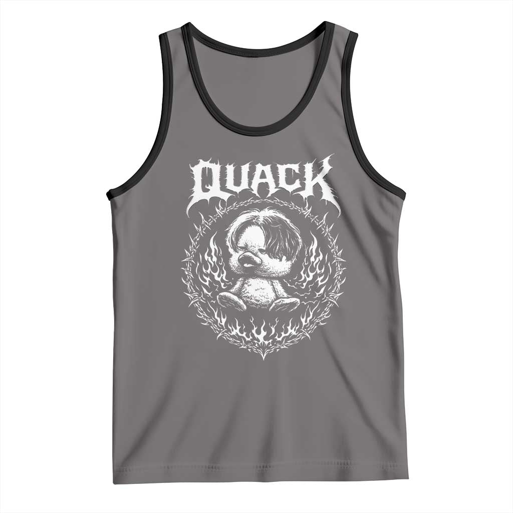Funny Duck Metal Concert Tank Top Rock Music Quack Meme