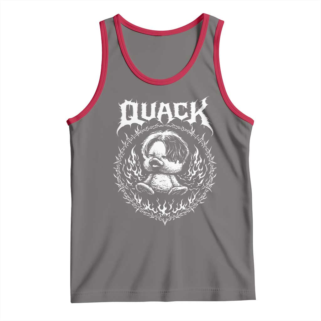 Funny Duck Metal Concert Tank Top Rock Music Quack Meme