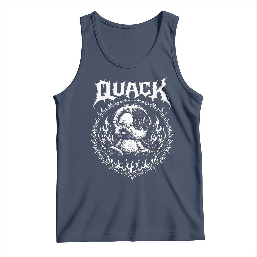 Funny Duck Metal Concert Tank Top Rock Music Quack Meme