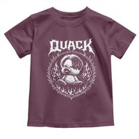 Funny Duck Metal Concert Toddler T Shirt Rock Music Quack Meme
