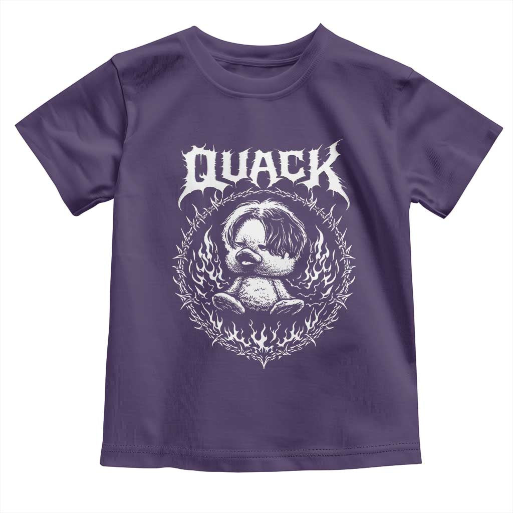 Funny Duck Metal Concert Toddler T Shirt Rock Music Quack Meme