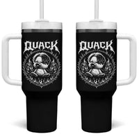 Funny Duck Metal Concert Tumbler With Handle Rock Music Quack Meme
