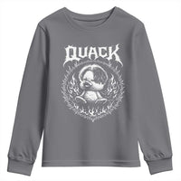 Funny Duck Metal Concert Youth Sweatshirt Rock Music Quack Meme