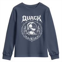 Funny Duck Metal Concert Youth Sweatshirt Rock Music Quack Meme