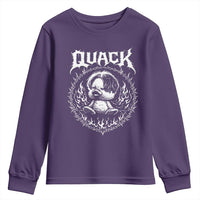 Funny Duck Metal Concert Youth Sweatshirt Rock Music Quack Meme