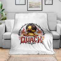 Funny Duck Metal Concert Throw Blanket Rock Band Quack Meme