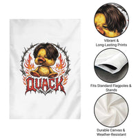 Funny Duck Metal Concert Garden Flag Rock Band Quack Meme