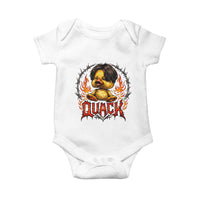 Funny Duck Metal Concert Baby Onesie Rock Band Quack Meme