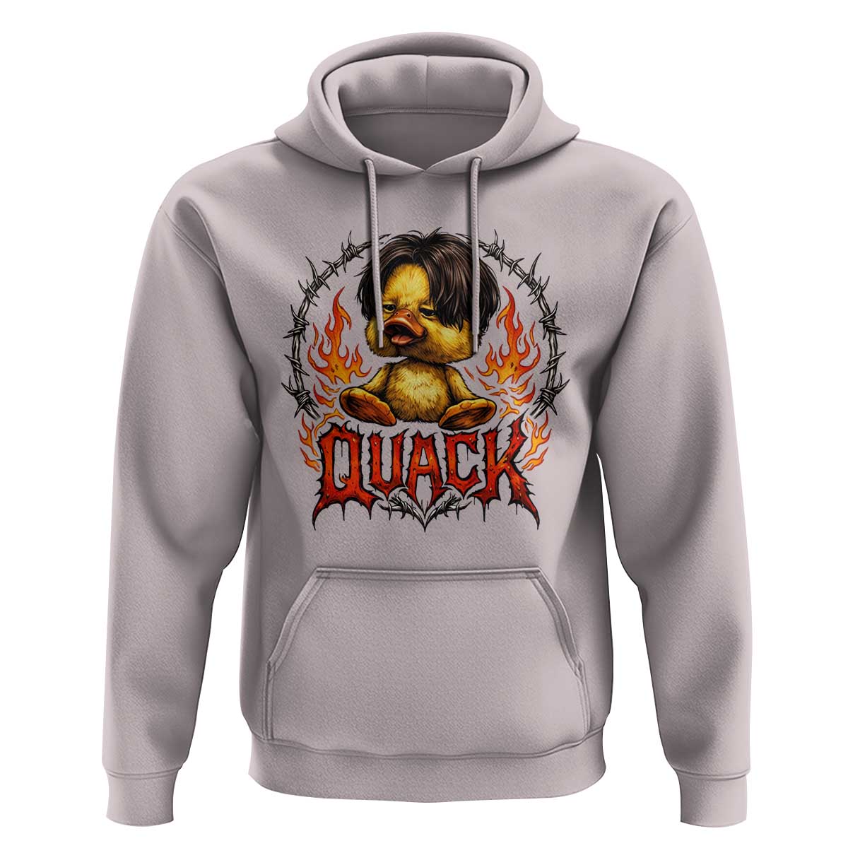 Funny Duck Metal Concert Hoodie Rock Band Quack Meme