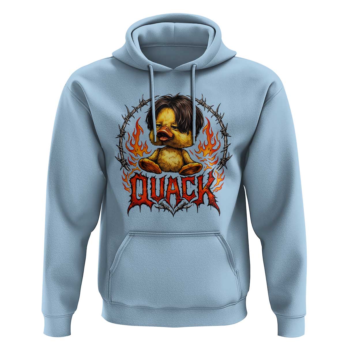 Funny Duck Metal Concert Hoodie Rock Band Quack Meme