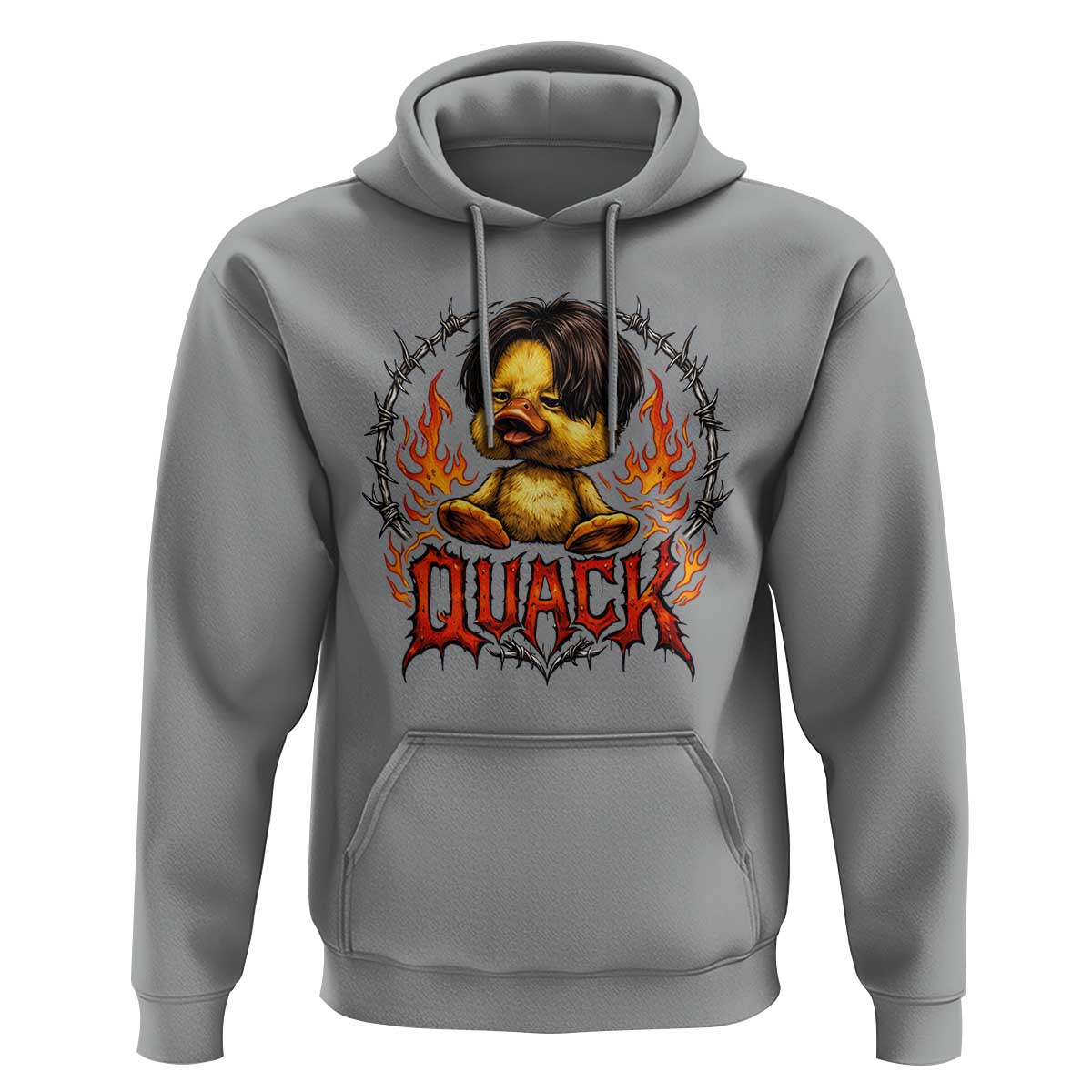 Funny Duck Metal Concert Hoodie Rock Band Quack Meme