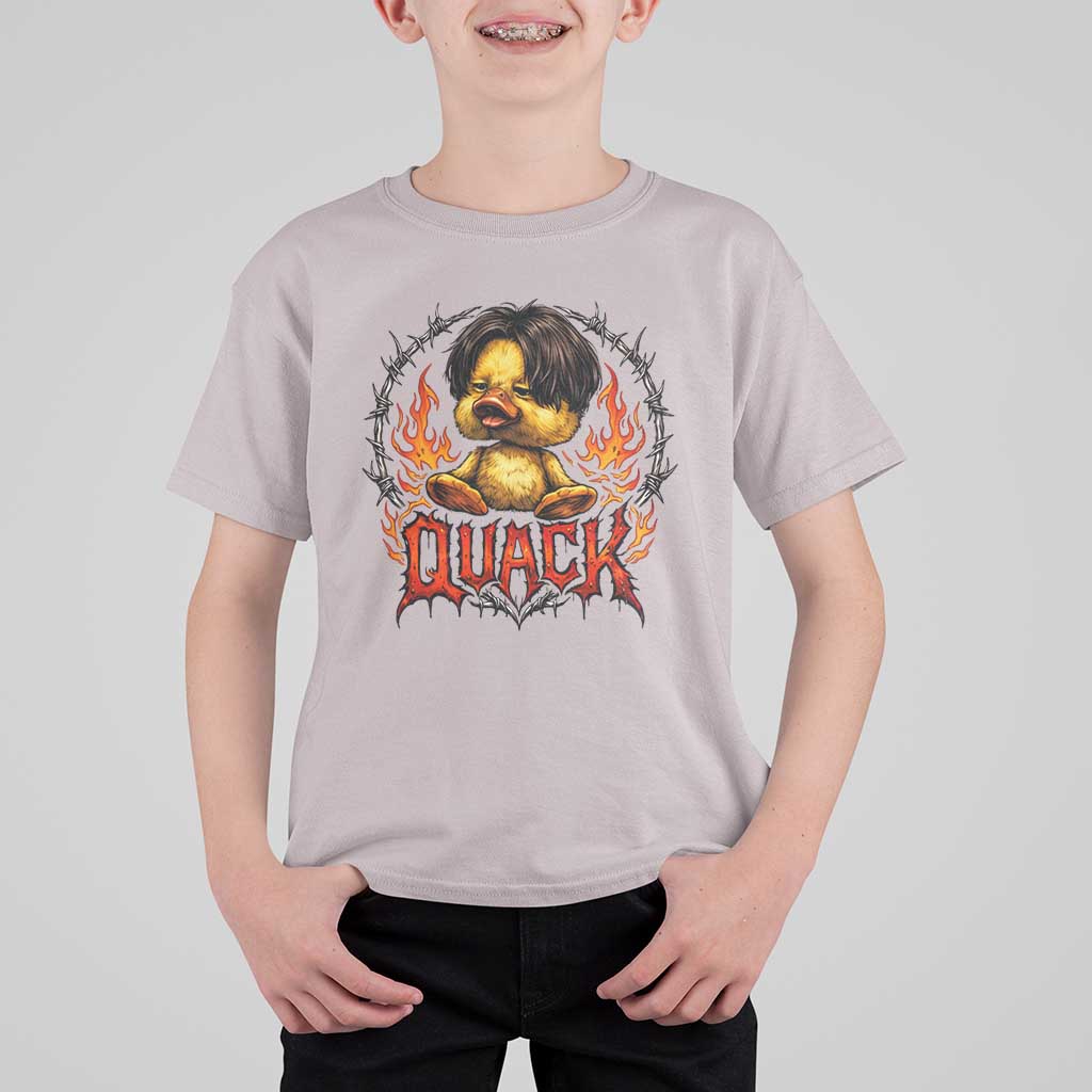 Funny Duck Metal Concert T Shirt For Kid Rock Band Quack Meme