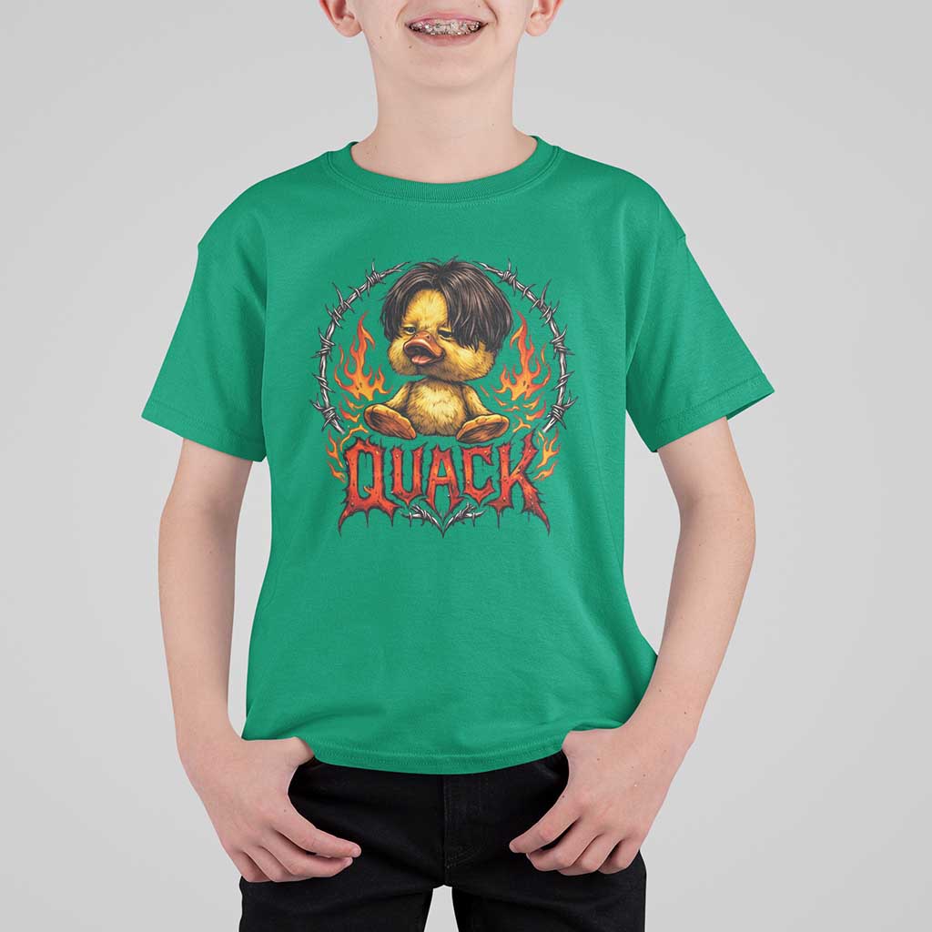 Funny Duck Metal Concert T Shirt For Kid Rock Band Quack Meme