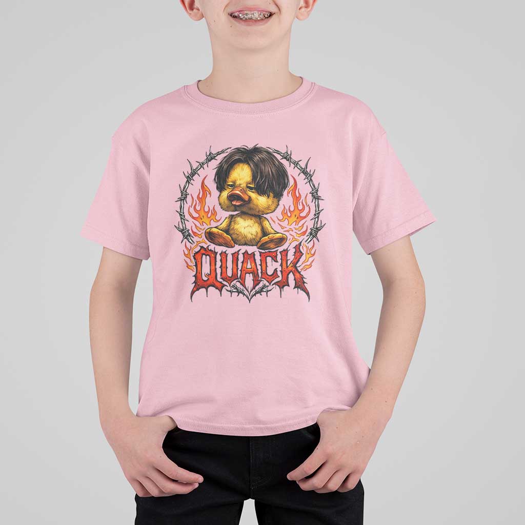 Funny Duck Metal Concert T Shirt For Kid Rock Band Quack Meme