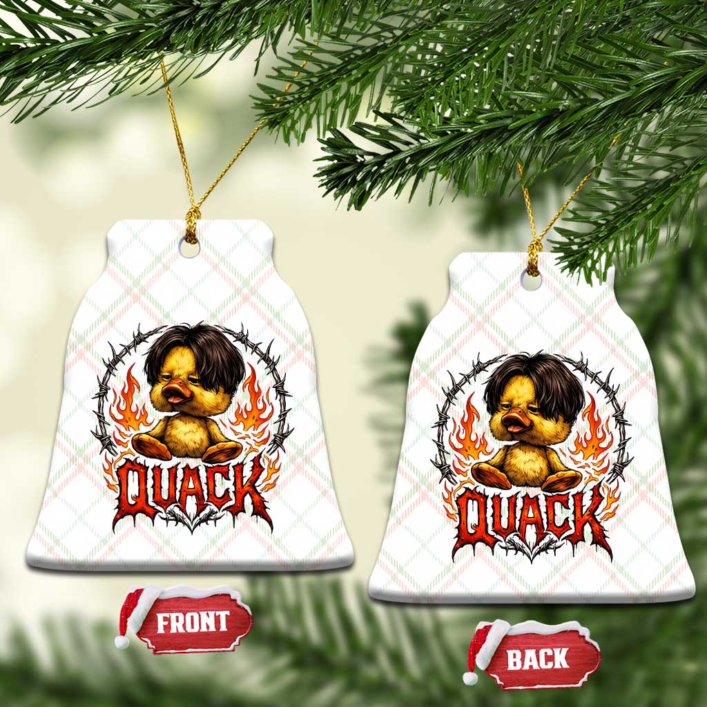 Funny Duck Metal Concert Ceramic Ornament Rock Band Quack Meme