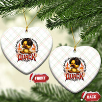 Funny Duck Metal Concert Ceramic Ornament Rock Band Quack Meme