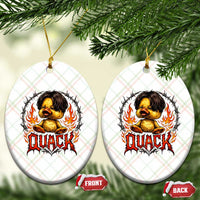 Funny Duck Metal Concert Ceramic Ornament Rock Band Quack Meme