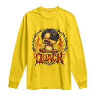 Funny Duck Metal Concert Long Sleeve Shirt Rock Band Quack Meme