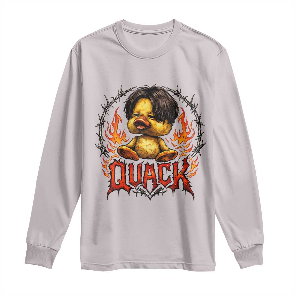 Funny Duck Metal Concert Long Sleeve Shirt Rock Band Quack Meme