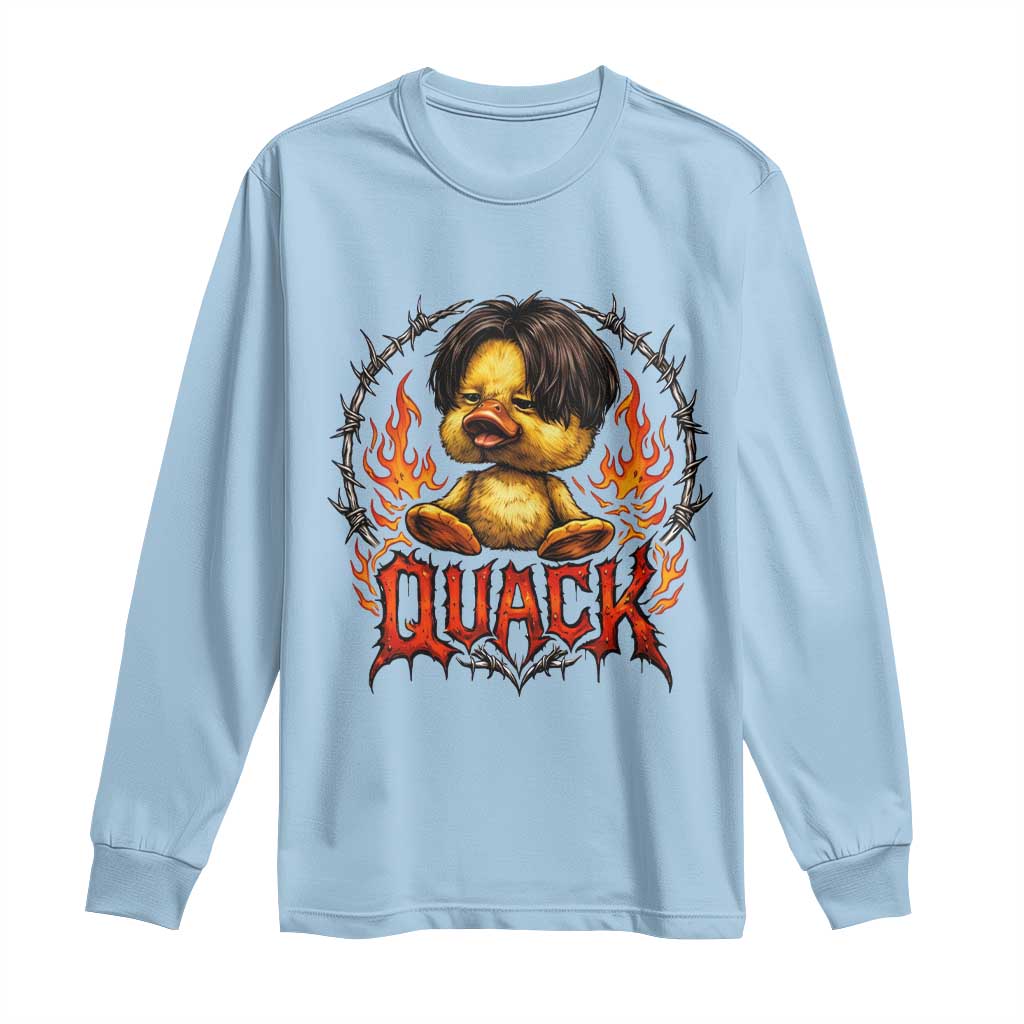 Funny Duck Metal Concert Long Sleeve Shirt Rock Band Quack Meme