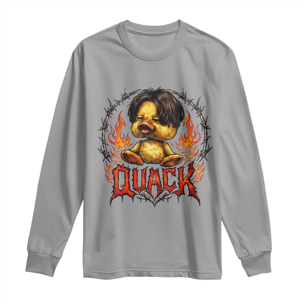Funny Duck Metal Concert Long Sleeve Shirt Rock Band Quack Meme