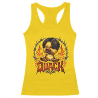 Funny Duck Metal Concert Racerback Tank Top Rock Band Quack Meme
