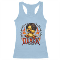 Funny Duck Metal Concert Racerback Tank Top Rock Band Quack Meme