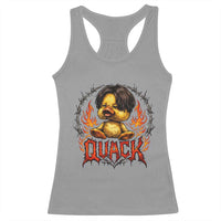 Funny Duck Metal Concert Racerback Tank Top Rock Band Quack Meme