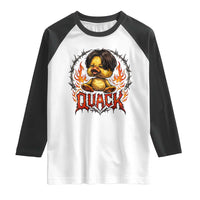 Funny Duck Metal Concert Raglan Shirt Rock Band Quack Meme