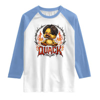 Funny Duck Metal Concert Raglan Shirt Rock Band Quack Meme